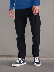 Mens Cargo Combat Work Pants 100% Cotton 6 Pockets
