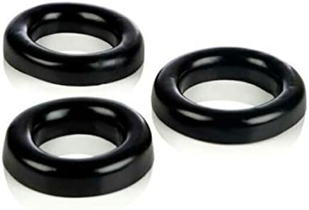 HGY 3 Ring Set Thick Rubber Enlarger Prolong Shaft Ring Toy for Men Flaming Night 8183
