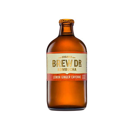 Brew Dr. KombuchaLemon Ginger Cayenne, 14 Ounce (Pack of 12)