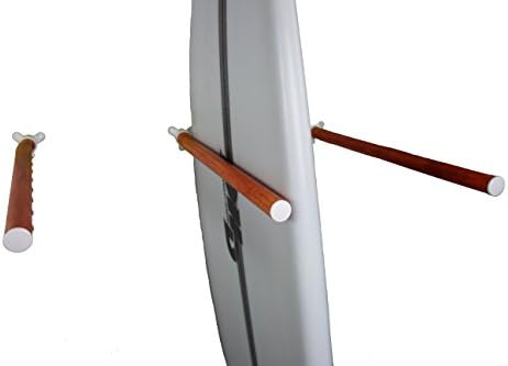 Faux Wood Wall Rack for Surfboards, Snowboards, Wakeboards &amp; Skis (2-Bar Set)