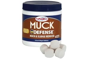 The Pond Guy Muck Defense, Natural Sludge Control Treatment, Water Garden Mud Digester & Odor Remover, Fish, Bird & Pet Safe, Easy Dosing, 6 Tablets