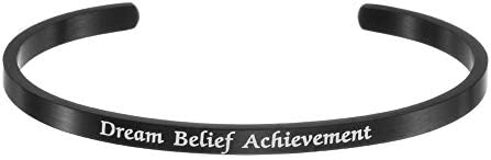 ZOBDX Friendship Gold Plated Cuff Bangle Memories Bracelet Engraved Inspirational Jewelry Gifts for Women