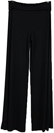 Luna West Womens Black Solid Color Soft Trendy Pallazo Pants XL