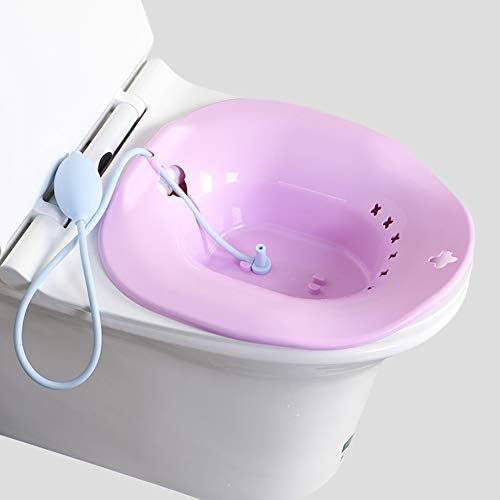 YOUGL Sitz Bath, Home Portable Bidet, for Hemorrhoid Relief, Pregnant Women, Postpartum Care, Post-Episiotomy Patients, The Elderly,Purple