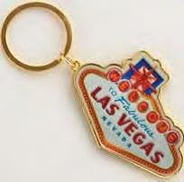 Las Vegas Key Chain Welcome Sign Sheen Metal