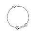 Yesarts Personalized 925 Sterling Silver Name Anklet Bracelet-Custom Made with Any Names
