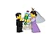 LEGO Wedding Day Marriage Ceremony with Ring, Cake, Gifts, and More - Custom Romantic Married Minifigure Set