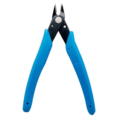 Wire Cutter 5.12" Cable Cutter Diagonal Side Cutter Electrical Mini Cutting Plier Side Snips Flush Cutter Tool for Coil Making, Home DIY Jewelry (Sky Blue)