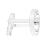 Silver Plated Cufflink Blanks with 16mm Bezel-10pcs