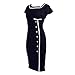 Nautical Sailor Retro Vintage Pinup Pencil Women's Dress
