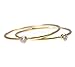 uGems 2 14K Gold Filled White CZ Stacking Rings Size 6
