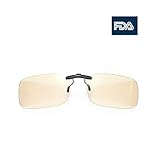 US Patent-Melanin! Viscare Anti Blue light Blocking Filtering Computer Gaming Reading Reader Glasses Clip On for Eye Fatigue Strain Relief Anti-glare Radiaton Sleep Better UV400