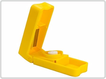 Tablettenzerteiler, Pillenteiler, Medikamentenhalbierer, gelb