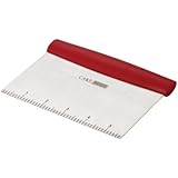 Cake Boss Stainless Steel Tools and Gadgets Bench Scrape, Red