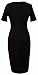 HOMEYEE Women's Fashion Colorblock Short Sleeve Slim Wear to Work Dress 483