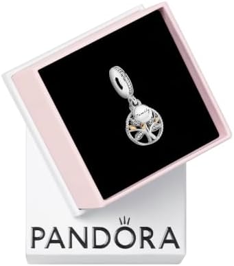 Pandora チャーム シルバー マザーオブパール ハート ファミリーツリー Amazon.com: PANDORA Pink Heart Family Tree Dangle Charm