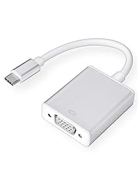 Bincolo - Adaptador USB-C a VGA, USB 3.1 tipo C (Thunderbolt 3) a VGA, compatible con MacBook Pro, MacBook Air 2018, Dell XPS 13 15, Surface Book 2 y más