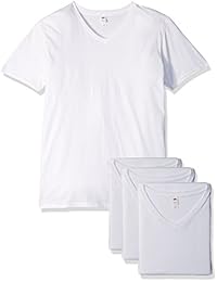 Fruit of the Loom Camiseta de pico hombre (paquete de 4)