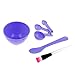 uxcell Purple Cosmetic 4 in 1 DIY Facial Mask Bowl Brush Stick Measure Spoon