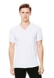 Canvas for Men's Delancey V-Neck T-Shirt, WHITE, Large