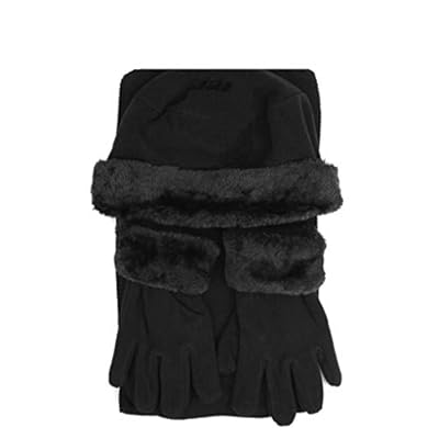 Women's 3 PC Cloche Faux Fur Trim Fleece Hat Scarf & Gloves Winter Set Women's 3 PC Cloche Faux Fur Trim Fleece Hat Scarf & Gloves Winter Set