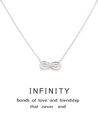 Zealmer double infinity necklace best friends eternal l…