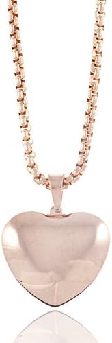 Julie Jewelry | Heart Pendant Stainless Steel Necklace (18") Rose Gold