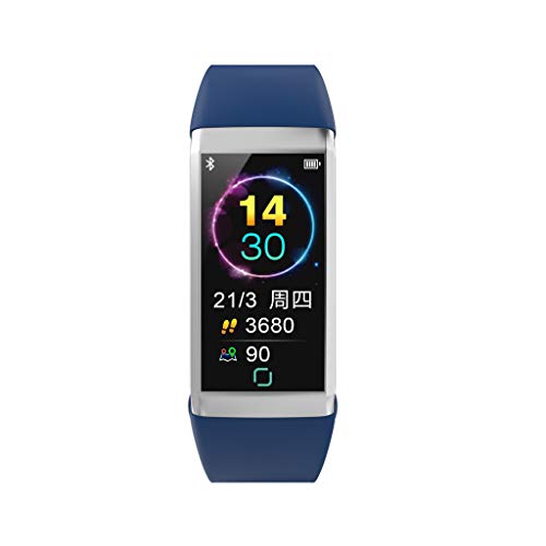 Nesee Fitness Tracker, Fitness Watch Heart Rate Monitor Activity Tracker,Color Screen Dual-Color Bands IP67 Waterproof,with Step Counter Sleep Monitor 14 Sports Tracking for Women Men Kid (Blue)