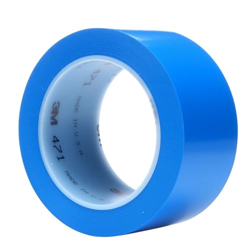 3M 471 Hochwertiges Weich-PVC-Klebeband, 50 mm x 33 m, Blau (24-er Pack)