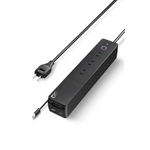 CIO 延長 電源タップ USB付 Polaris STICK Built in CORD REEL (ブラック) PD 65W 65cm