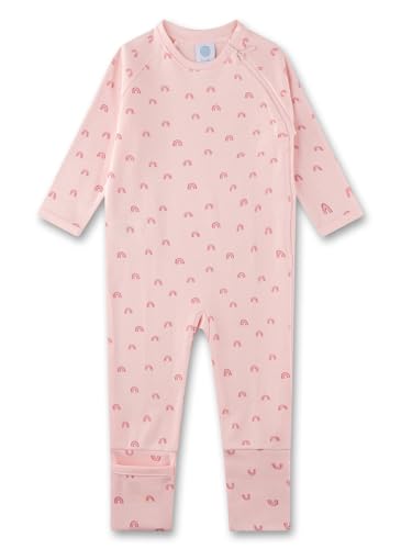 Sanetta Baby-Strampler rosa Regenbogen | Praktischer und bequemer Unisex-Strampler aus Bio-Baumwolle. Baby Overall