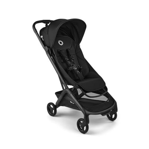 Bugaboo Butterfly 2 Travel Stroller, Ultra-Compact One-Second Fold, Lightweight and Airplane-Friendly (Black)