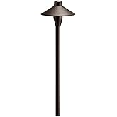 Kichler 12V Path Light in Textured Architectural Bronze, Durable Landscape Lighting, (21" H x 6.75" Dia), 15478AZT