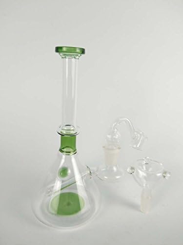 CF 22 cm tall, glass bottom 9 cm in diameter, 14 mm connection green hookah