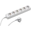 Meister 7430410 Stekkerdoos, 1,4 M Kabel, Kunststof Kabel, 6-Voudig, Wit