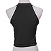DZT1968® Women Girl Sexy Low-Cut Hollow Out Sleeveless Crop Vest Tops Bra (US 6=Asia M, Black)