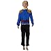 FREE BEAUTY Blue Boys Prince Charming Costume-Kids Halloween Christmas Party Cosplay Prince Costumes with Belt (S)
