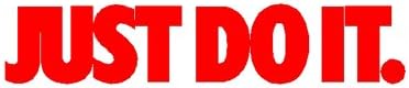 Crawford Graphix Nike Just Do It Logo Vinyl Sticker Decal (4" Red)