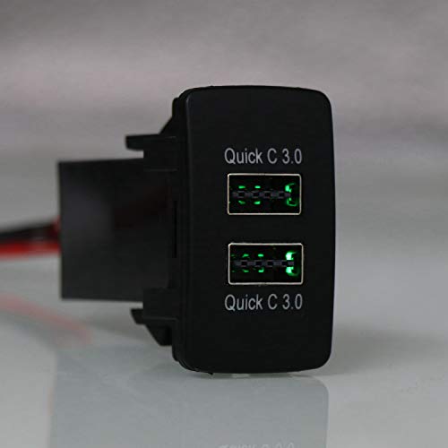 QC3.0 Dual USB Power Socket, Quick Charge Car Charger USB Adapter for Smart Phone PDA iPad iPhone Android GPS Use for Honda - Thumbnail 2