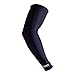 VIPER Compression Arm Sleeve (Full Length) - TruCore 3-Layer Wicking, Non Slip Inner Bands - Lymphedema, Football, Baseball, Running, Volleyball, Basketball, Golf (SINGLE) (Black, Large)