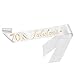 70 and Fabulous Sash - 70th Birthday Sash 70 Birthday Gifts Party Favors, Supplies and Decorations (White)