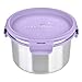 LunchBots Stainless Steel Salad Bowl with Click On Lid Lunch Containers for Adults and Children Reusable Lunch Container with a 6 Cup Capacity - 48oz, Lavender Lid