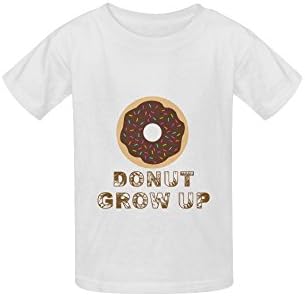 Child T-shirt Donut Grow Up Cotton Crew Neck Short Sleeves Classic T-shirt For Kids