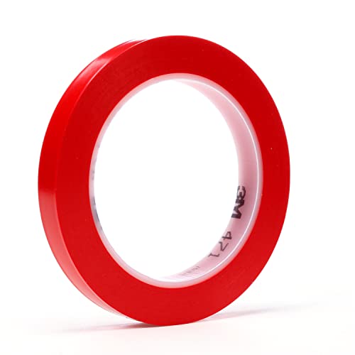 3M 471 Hochwertiges Weich-PVC-Klebeband, 19 mm x 33 m, Rot (48-er Pack)