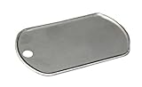 Stainless Steel Military Dog Tag Rolled Edge Blank 12pcs