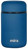 MIRA Lunch, Food Jar, Vacuum Insulated Stainless Steel Lunch Thermos, 13.5 Oz, Denim