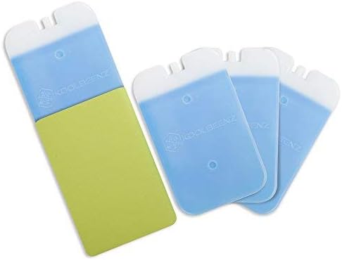 Koolbeenz Pack of 4 Reusable Freezer Blocks Complete with 1 Neoprene Pouch