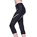 4ucycling Padded Bike Shorts Women|3/4 |Long Tights|3D|UPF 50+ Womens Biking Pants Women's Cycling