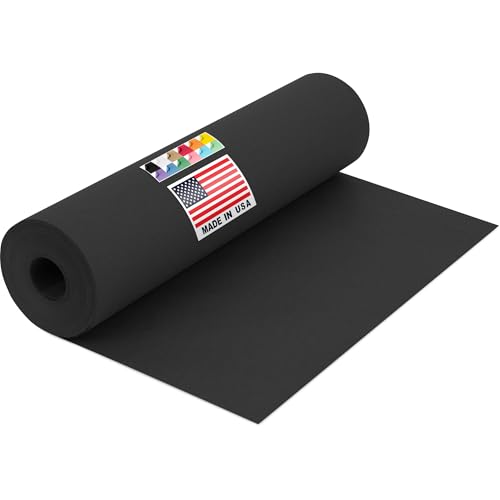 Paclord 12" x 1200" USA-Made Black Kraft Paper Roll, 45 lbs Thickness, American…