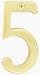 ZhongWang Hardware ZW-A200 4 Inch Bright Brass House Number 5/ZhongWang Hardware ZW-A200 Número de casa de latón brillante de 4 pulgadas 5